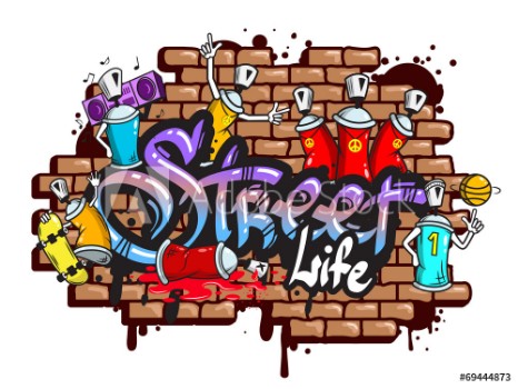 Picture of Graffiti word characters composition